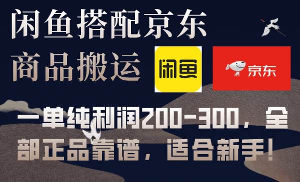 闲鱼搭配京东备份库搬运，一单纯利润200-300，全部正品靠谱，适合新手！-扬明网创