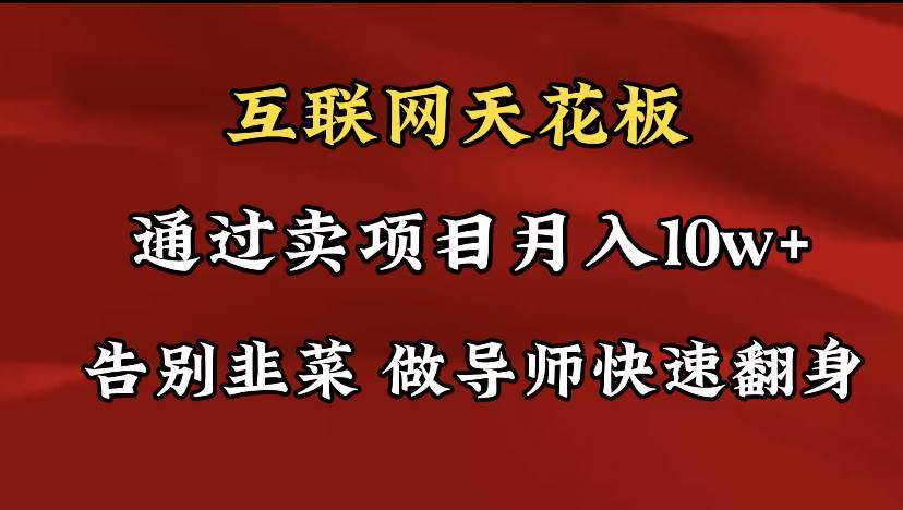 导师训练营互联网的天花板，让你告别韭菜，通过卖项目月入10w+，一定要…-扬明网创