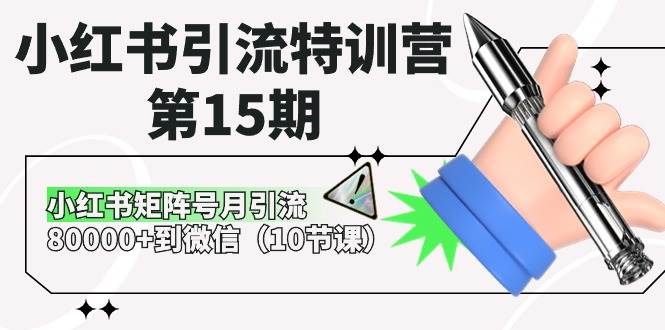 小红书引流特训营-第15期，小红书矩阵号月引流80000+到微信（10节课）-扬明网创