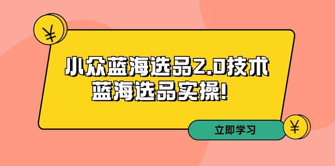 拼多多培训第33期：小众蓝海选品2.0技术-蓝海选品实操！-扬明网创