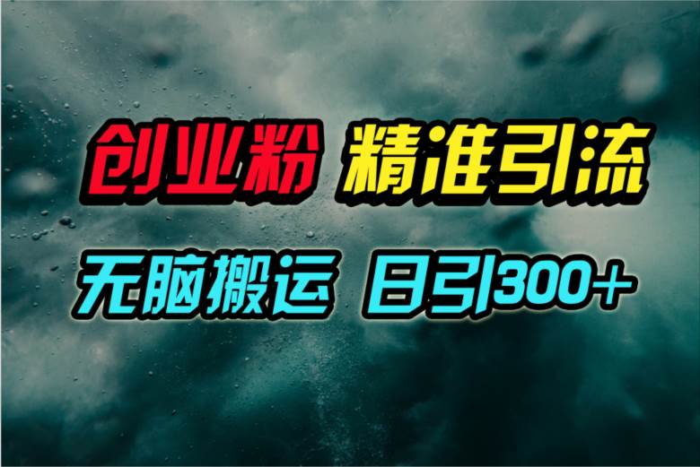 视频号纯搬运日引300+创业粉教程！-扬明网创