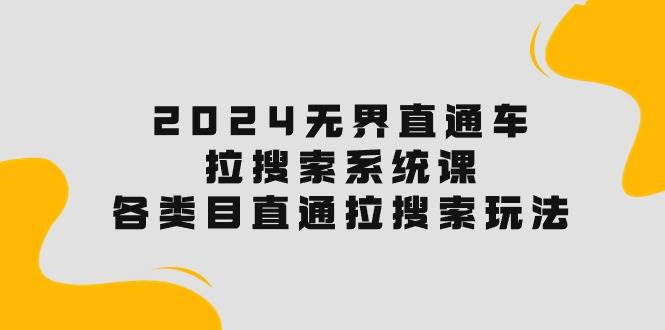 2024无界直通车·拉搜索系统课：各类目直通车 拉搜索玩法！-扬明网创