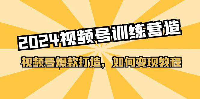 2024视频号训练营，视频号爆款打造，如何变现教程（20节课）-扬明网创