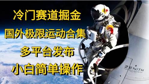 冷门赛道掘金，国外极限运动视频合集，多平台发布，小白简单操作-扬明网创