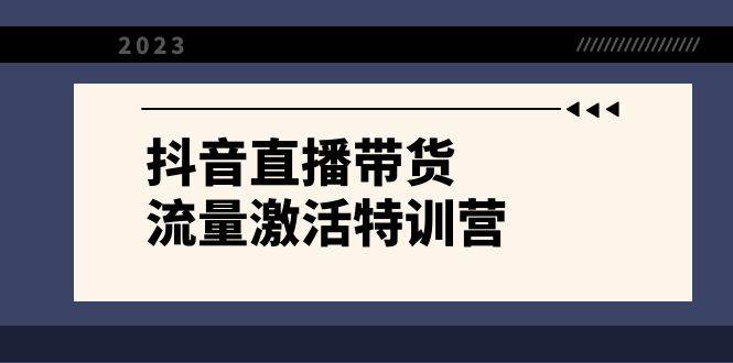 抖音直播带货-流量激活特训营，入行新手小白主播必学（21节课+资料）-扬明网创