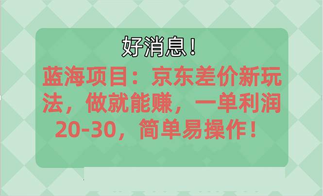 越早知道越能赚到钱的蓝海项目：京东大平台操作，一单利润20-30，简单…-扬明网创