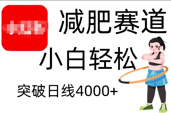 小红书减肥赛道，小白轻松日利润4000+-扬明网创