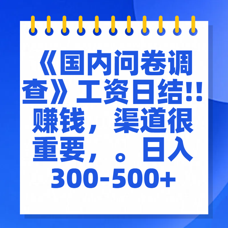 问卷调查答题，一个人在家也可以闷声发大财，小白一天2张，【揭秘】-扬明网创