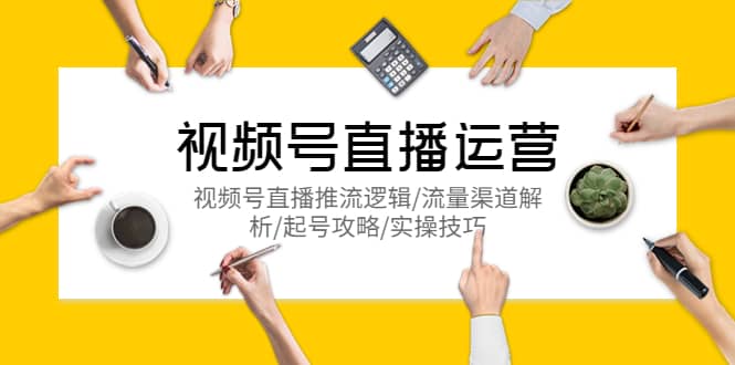 视频号直播运营,视频号直播推流逻辑/流量渠道解析/起号攻略/实操技巧-扬明网创