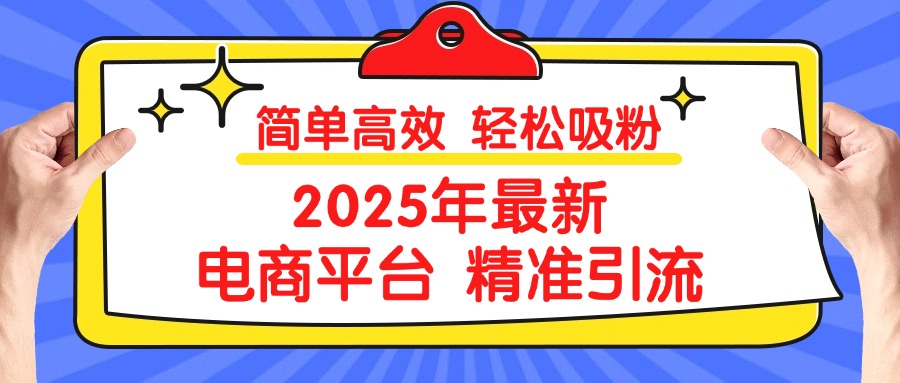 2025年最新电商平台精准引流 简单高效 轻松吸粉-扬明网创