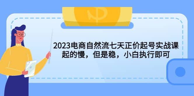 2023电商自然流七天正价起号实战课：起的慢，但是稳，小白执行即可-扬明网创