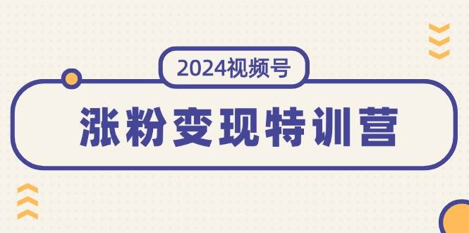 2024视频号-涨粉变现特训营:一站式打造稳定视频号涨粉变现模式(10节)-扬明网创