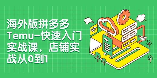 海外版拼多多Temu-快速入门实战课,店铺实战从0到1(12节课)-扬明网创