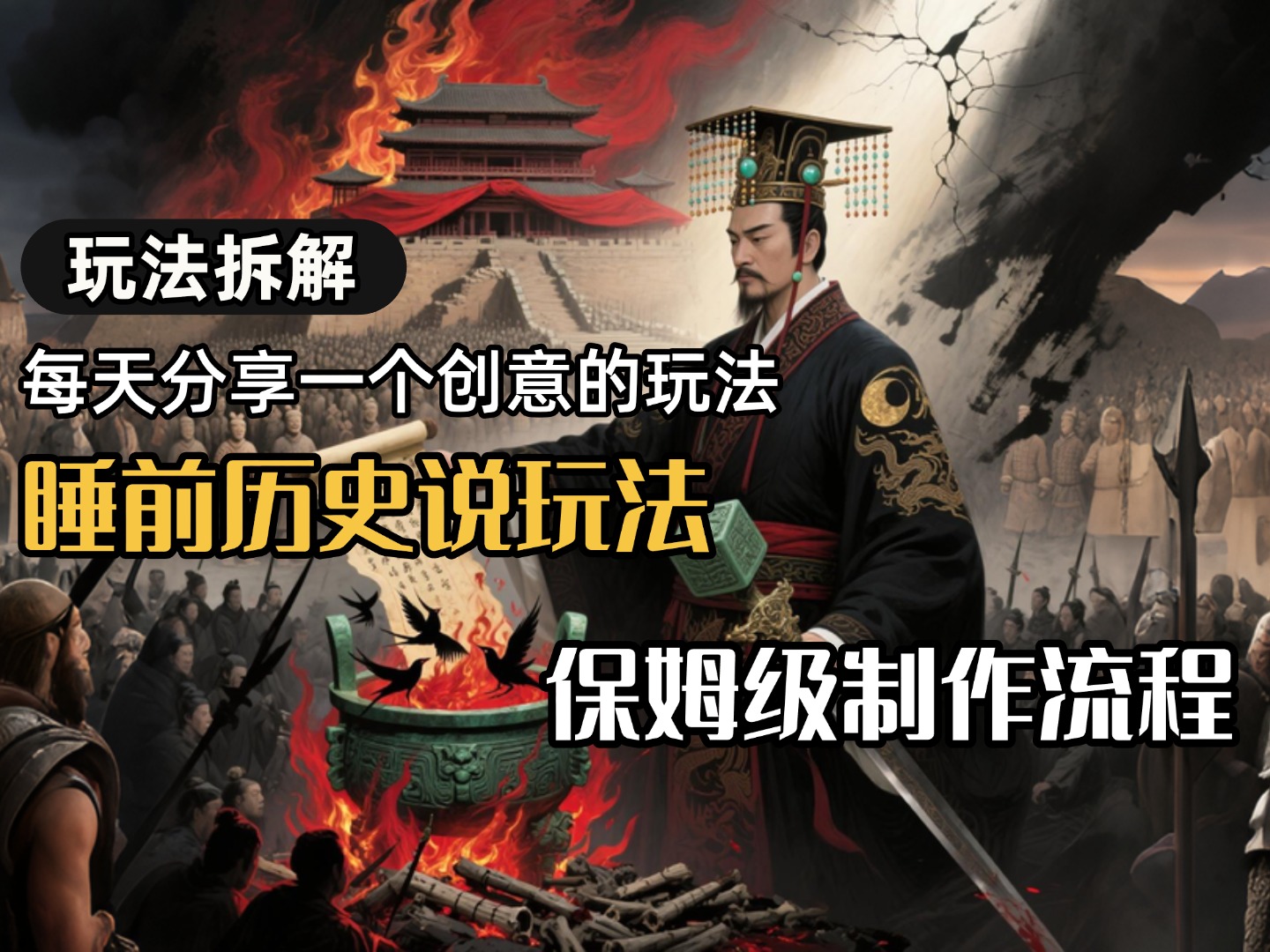 13条作品涨粉24.5万，全流程拆解睡前历史说，保姆级教程-扬明网创