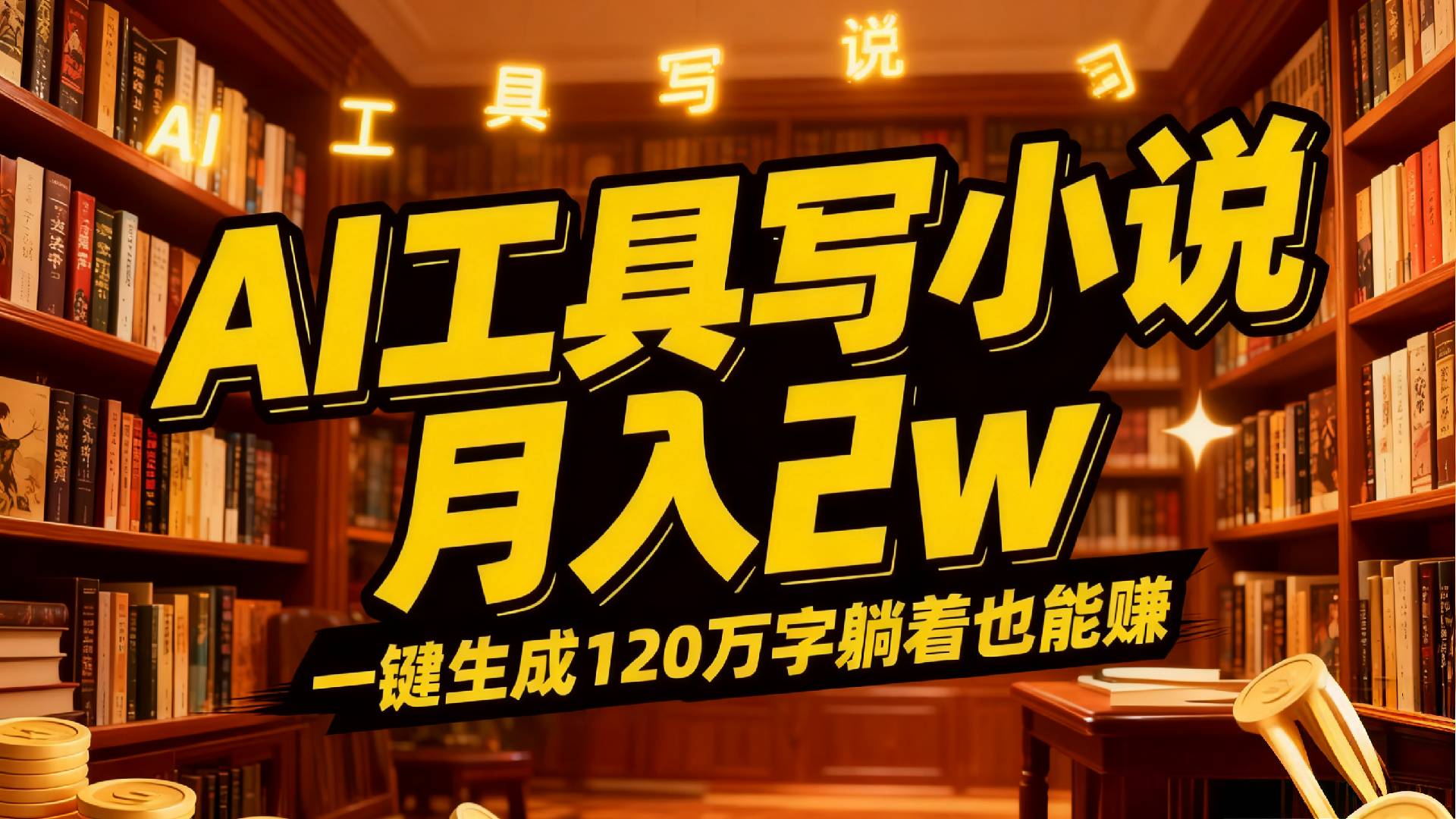2026年AI工具写小说,一键生成120万字，躺着也能赚，月入2w+-扬明网创
