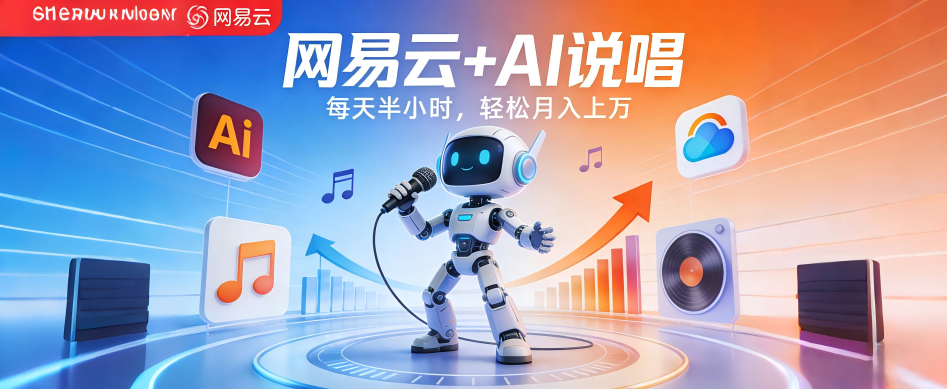 网易云+AI说唱，每天半小时，轻松月入上万-扬明网创