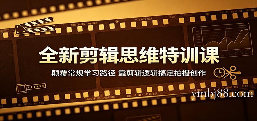 全新剪辑思维特训课：颠覆常规学习路径，靠剪辑逻辑搞定拍摄创作-扬明网创
