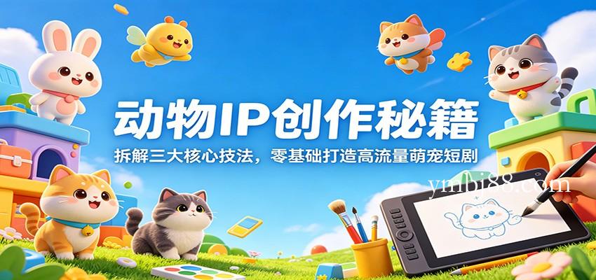 动物IP创作秘籍:拆解三大核心技法,零基础打造高流量萌宠短剧-扬明网创