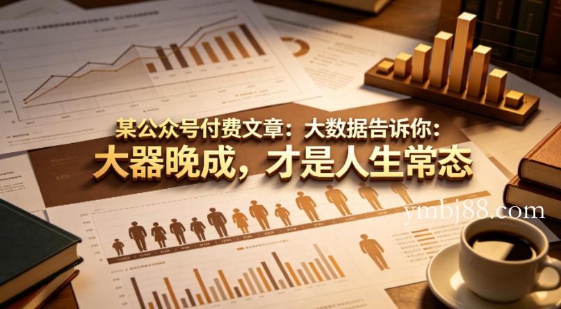某公众号付费文章:大数据告诉你:大器晚成,才是人生常态-扬明网创