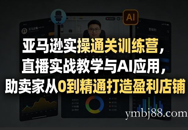 亚马逊实操通关训练营,直播实战教学与AI应用,助卖家从0到精通打造盈利店铺(更新4月29日)-扬明网创