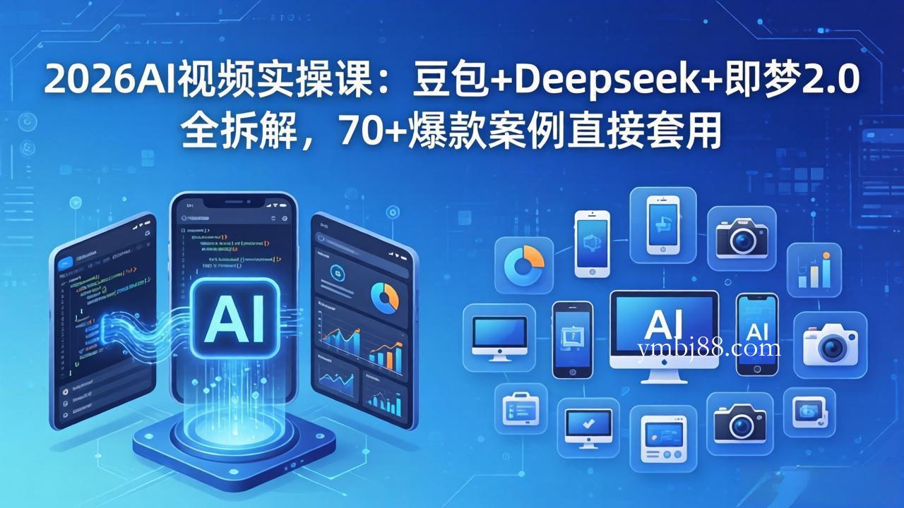 2026AI视频实操课：豆包+Deepseek+即梦2.0全拆解，70+爆款案例直接套用-扬明网创