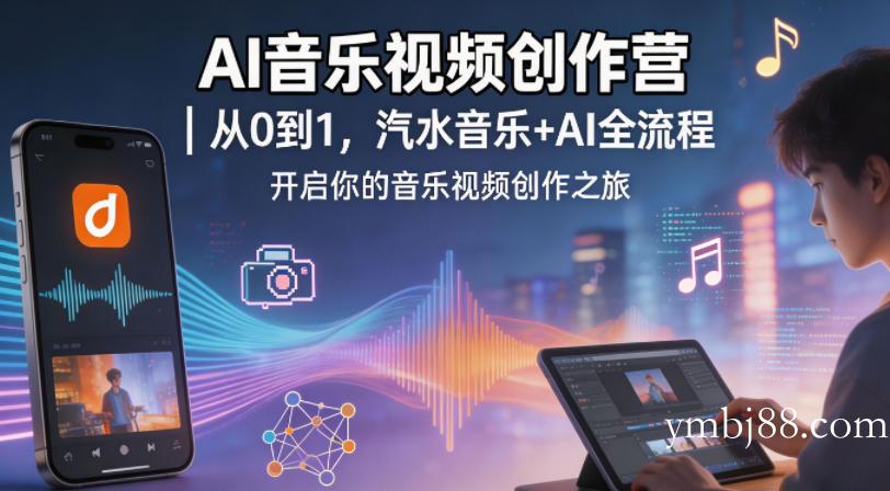 AI音乐视频创作营｜从0到1，汽水音乐+AI全流程，开启你的音乐视频创作之旅-扬明网创