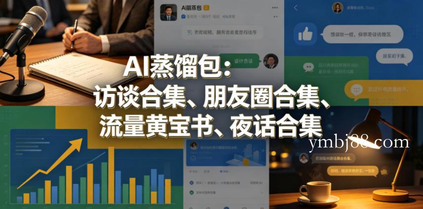 AI蒸馏包：访谈合集、朋友圈合集、流量黄宝书、夜话合集【文档】-扬明网创