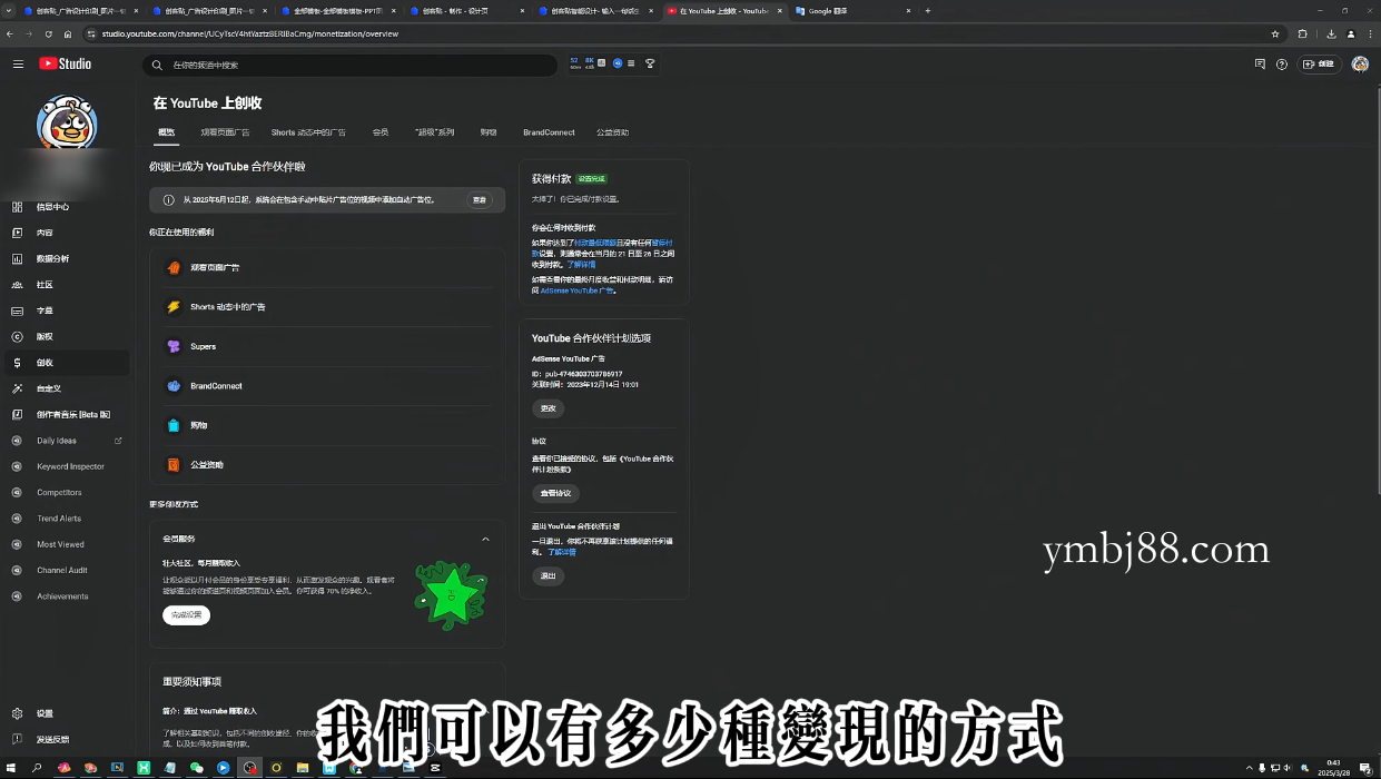 梁老师·2025YouTuBe运营掘金指南-扬明网创