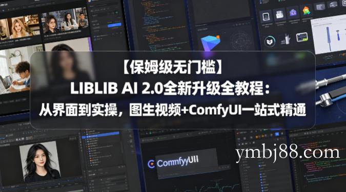 【保姆级无门槛】LIBLIB AI 2.0全新升级全教程：从界面到实操，图生视频+ComfyUI一站式精通-扬明网创